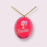 Multi pink Barbie Cameo pendant necklace - 1
