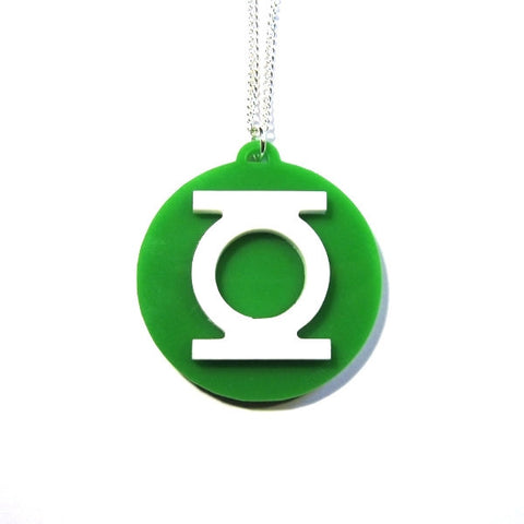 Green Lantern Symbol Superhero Acrylic Pendant