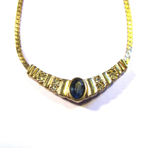 Vintage 'Avon' Gold Tone Gem Necklace