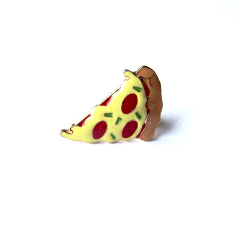 Pretty Pepperoni Slice Pizza Pin Badge