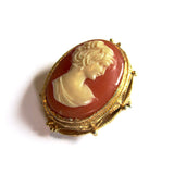 Beautiful Vintage 50s Classic Cameo by 'Hollywood' Brooch