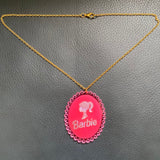 Multi pink Barbie Cameo pendant necklace - 1