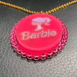 Multi pink Barbie Cameo pendant necklace - 1