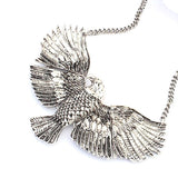 Statement Metal Eagle Necklace (Silver or Bronze)