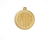 Amour Raw Brass Charm