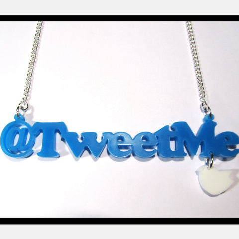 'Tweet Me' Acrylic Word Necklace