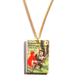 Little Red Riding Hood Ladybird Book Print Retro Necklace - Gold