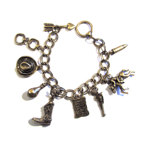 Vintage Style Wild West Charm Bracelet