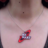 Red Dwarf Logo Symbol Acrylic Pendant Necklace