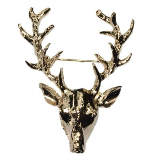 thumbnail image 2 of Stunning Stag Deer Brooch - Clear Austrian Crystal & Rhinestone, Silver Plated 2 of 5