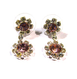 Pretty Rose Clear Dainty Diamante Drop Earring Studs