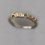 'Fearless' Fierce Gold Tone Ring