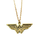 Golden Wonder Woman Insignia Dainty Pendant Necklace