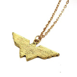 Golden Wonder Woman Insignia Dainty Pendant Necklace