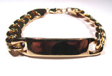 Gold Tone Chunky Chain ID Bracelet