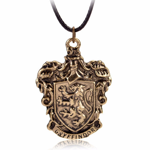 Harry Potter Theme Gryffindor House Crest Pendant Necklace