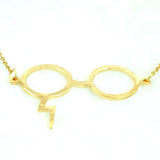 Harry Potter Lightning Scar Glasses Style Silver / Gold Necklace