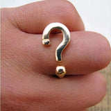 Quirky Question Mark Metallic Ring - Dr Who