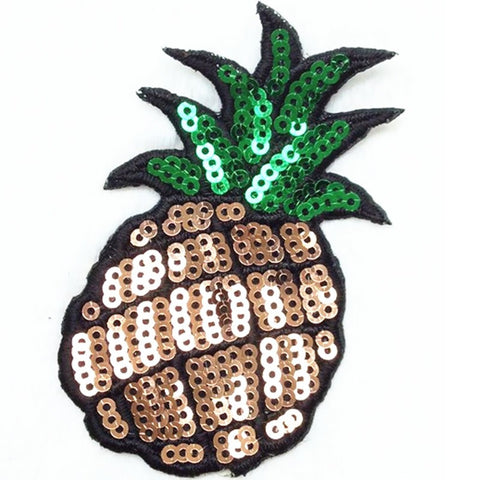 DIY Fashion Sequin Pineapple Iron On Patch