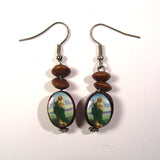 Wooden Saints Religious Drop Earrings (varying designs)