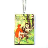 Little Red Riding Hood Ladybird Book Print Retro Necklace - Silver