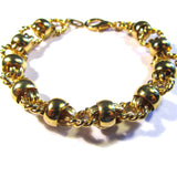 Bright Shiny Golden Fancy Links Bracelet