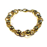 Bright Shiny Golden Fancy Links Bracelet