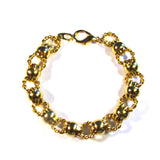 Bright Shiny Golden Fancy Links Bracelet