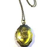 Snow White Antique Bronze Effect Locket Pendant