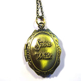 Snow White Antique Bronze Effect Locket Pendant