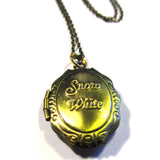 Snow White Antique Bronze Effect Locket Pendant