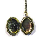 Snow White Antique Bronze Effect Locket Pendant