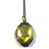 Snow White Antique Bronze Effect Locket Pendant