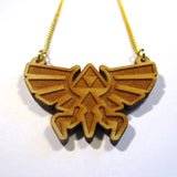 Wooden Zelda Triforce Design Pendant