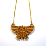 Wooden Zelda Triforce Design Pendant