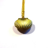 Vintage Style Golden Brass Shell Locket Pendant