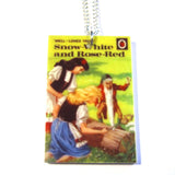 Snow White and Rose Red Ladybird Book Print Retro Necklace