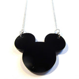 Mickey and Minnie Acrylic Silhouette Pendant
