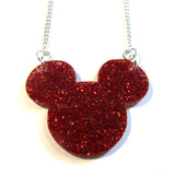 Mickey and Minnie Acrylic Silhouette Pendants