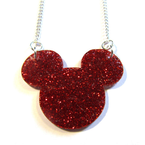 Mickey and Minnie Acrylic Silhouette Pendants