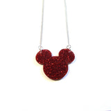 Mickey and Minnie Acrylic Silhouette Pendants