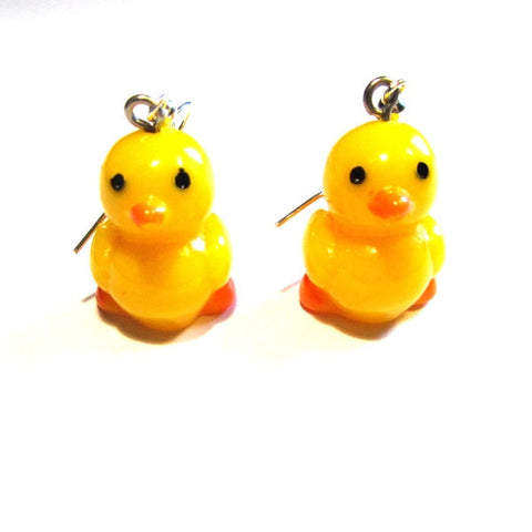 Pretty Rubber Duck Resin Earrings