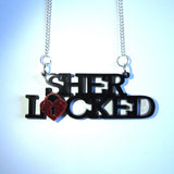 Acrylic 'Sherlocked' Heart Word Necklace