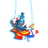 Alice in Wonderland Caterpillar Scene Colour Necklace