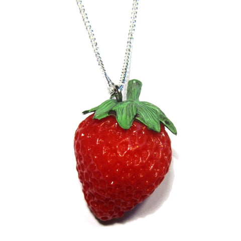 Kitsch 3D Strawberry Charm Pendant