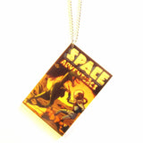 Comic Book Style Cover 'Space Adventures' Acrylic Pendant