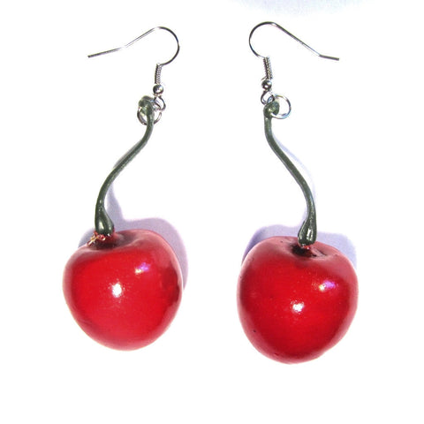 Cherry Sassy Kitsch Drop Earrings