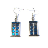 Doctor Who Style Police Box Charm Earrings