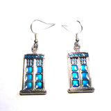 Doctor Who Style Police Box Charm Earrings