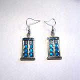 Doctor Who Style Police Box Charm Earrings